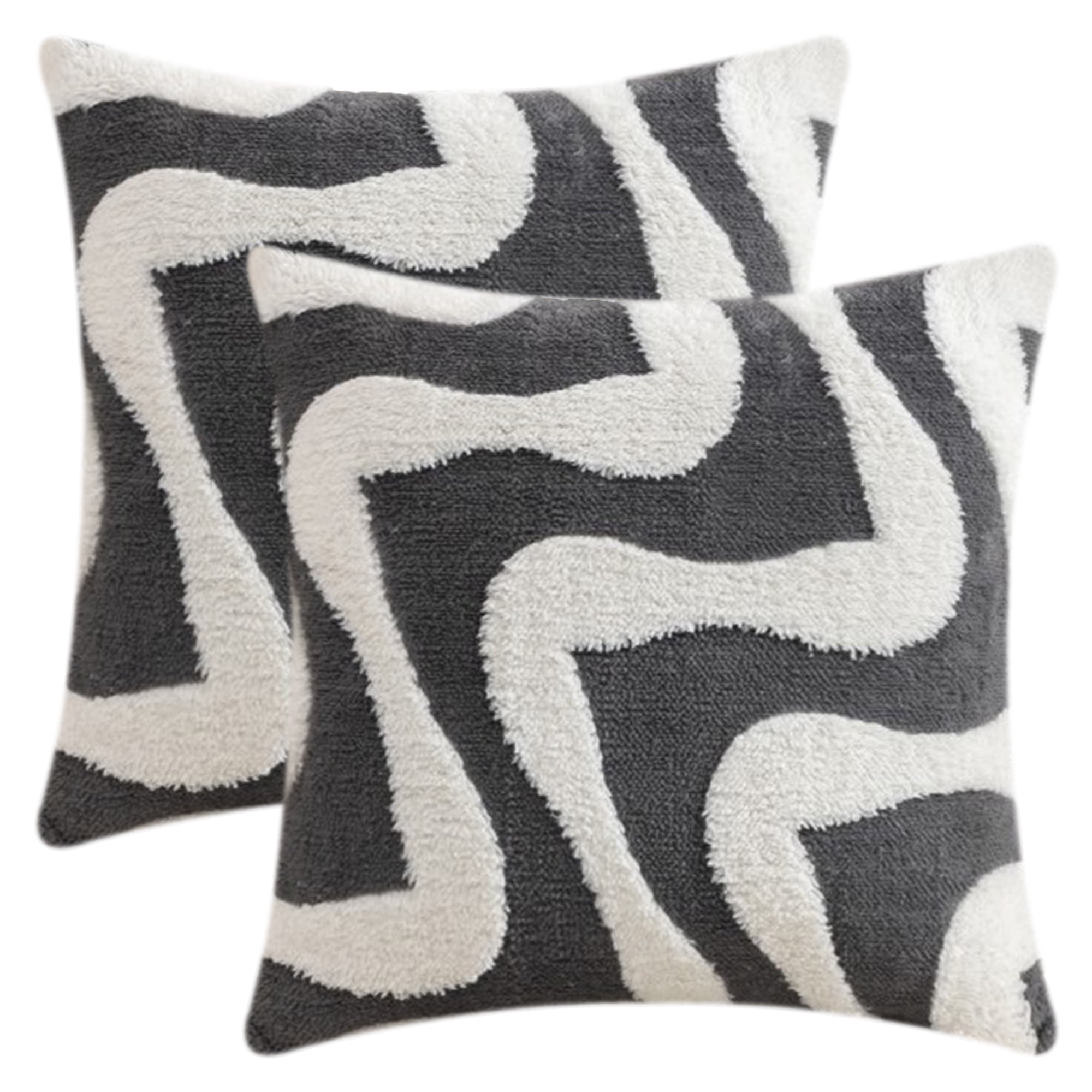 Unique Bargains Snowflake Fleece Throw Pillow Cover Grey 18" x 18"