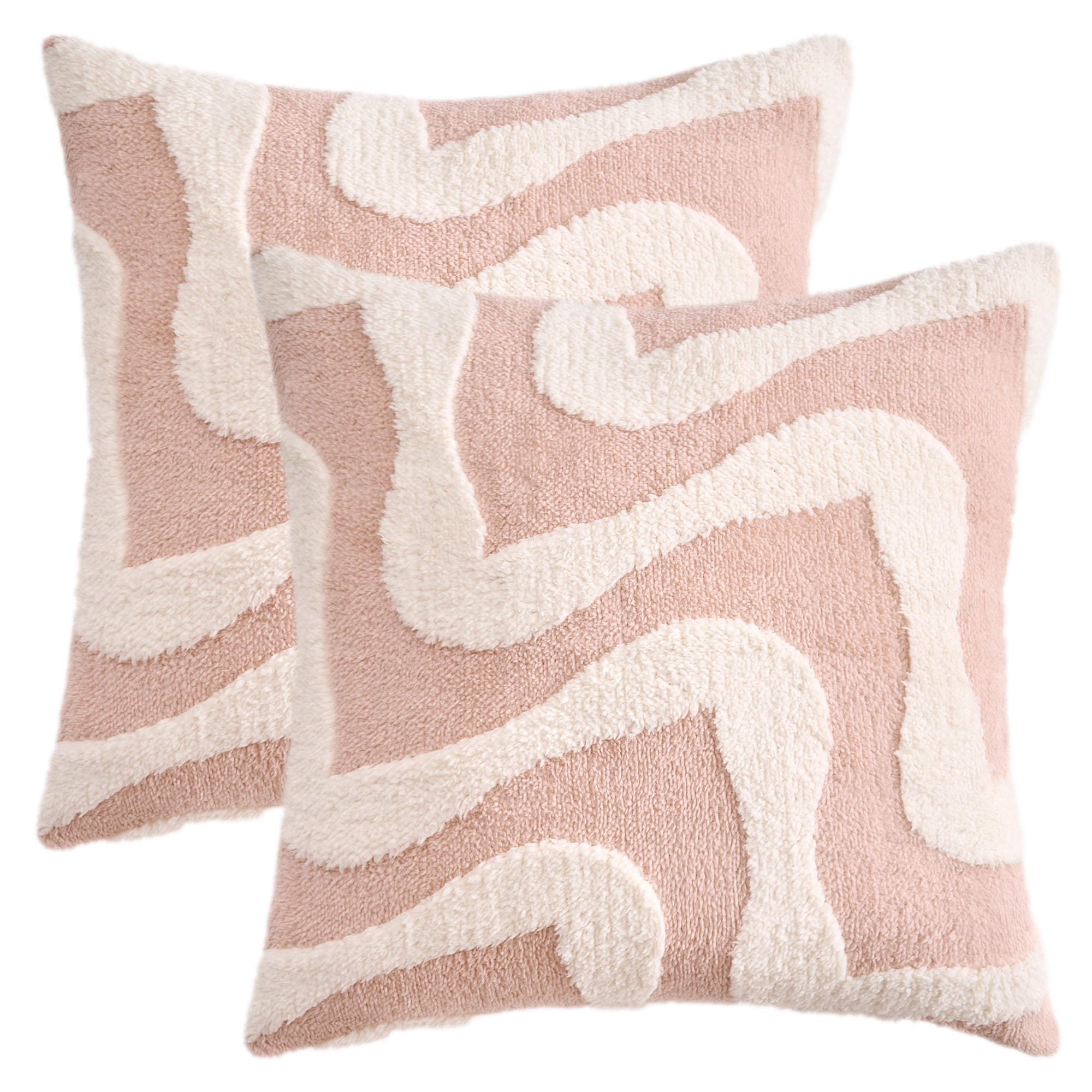 Unique Bargains Snowflake Fleece Throw Pillow Cover Pink 16" x 16"