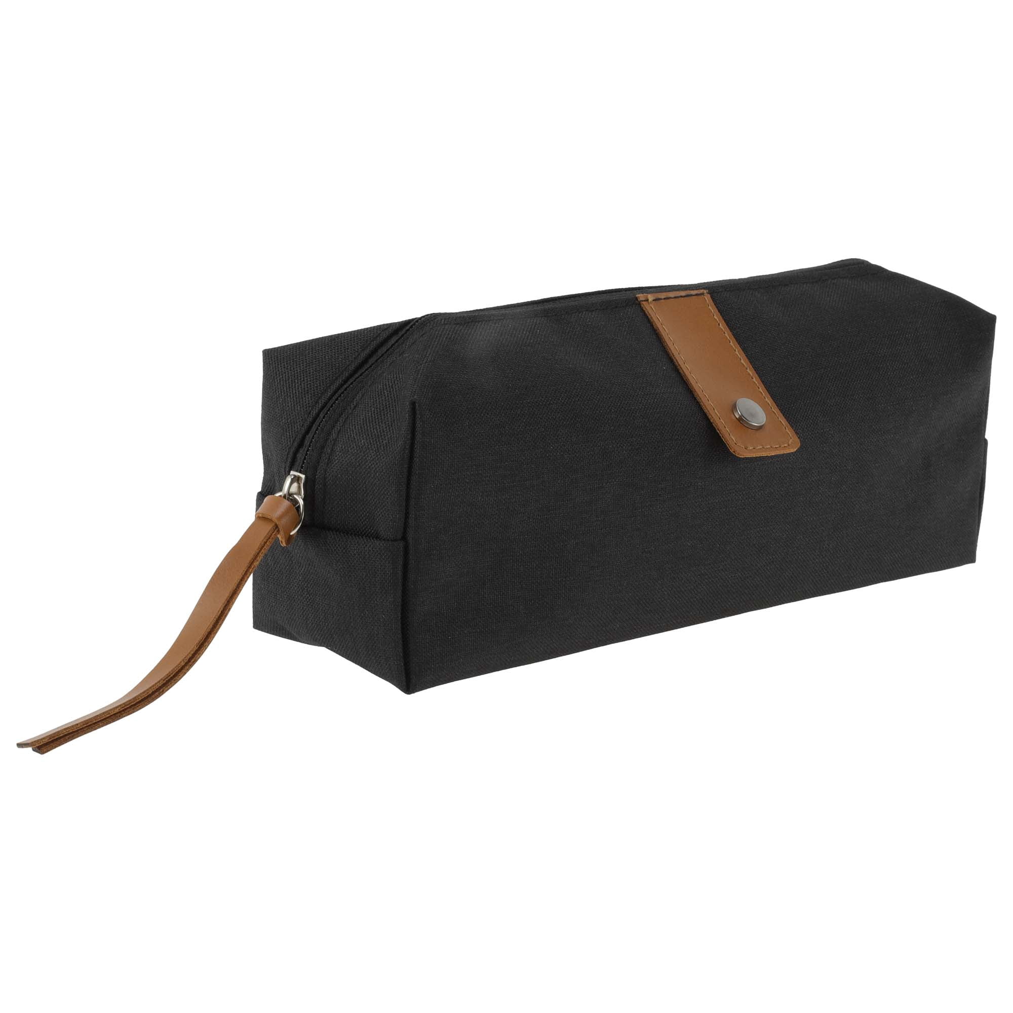 Unique Bargains Snowflake Oxford Style Pencil Pouch with Large Capacity Black