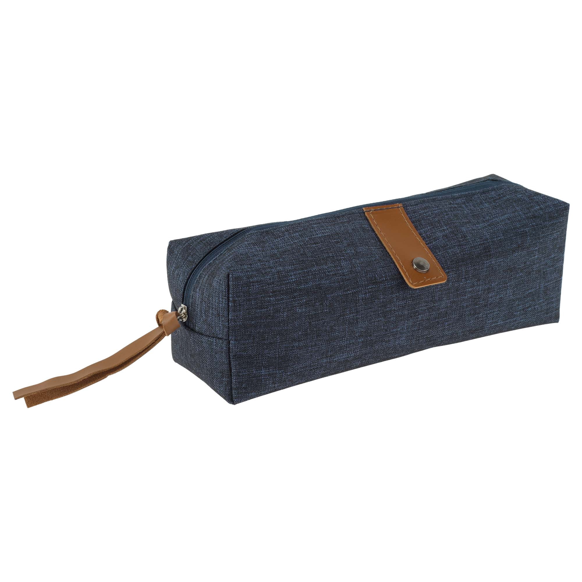 Unique Bargains Snowflake Oxford Style Pencil Pouch with Large Capacity Blue