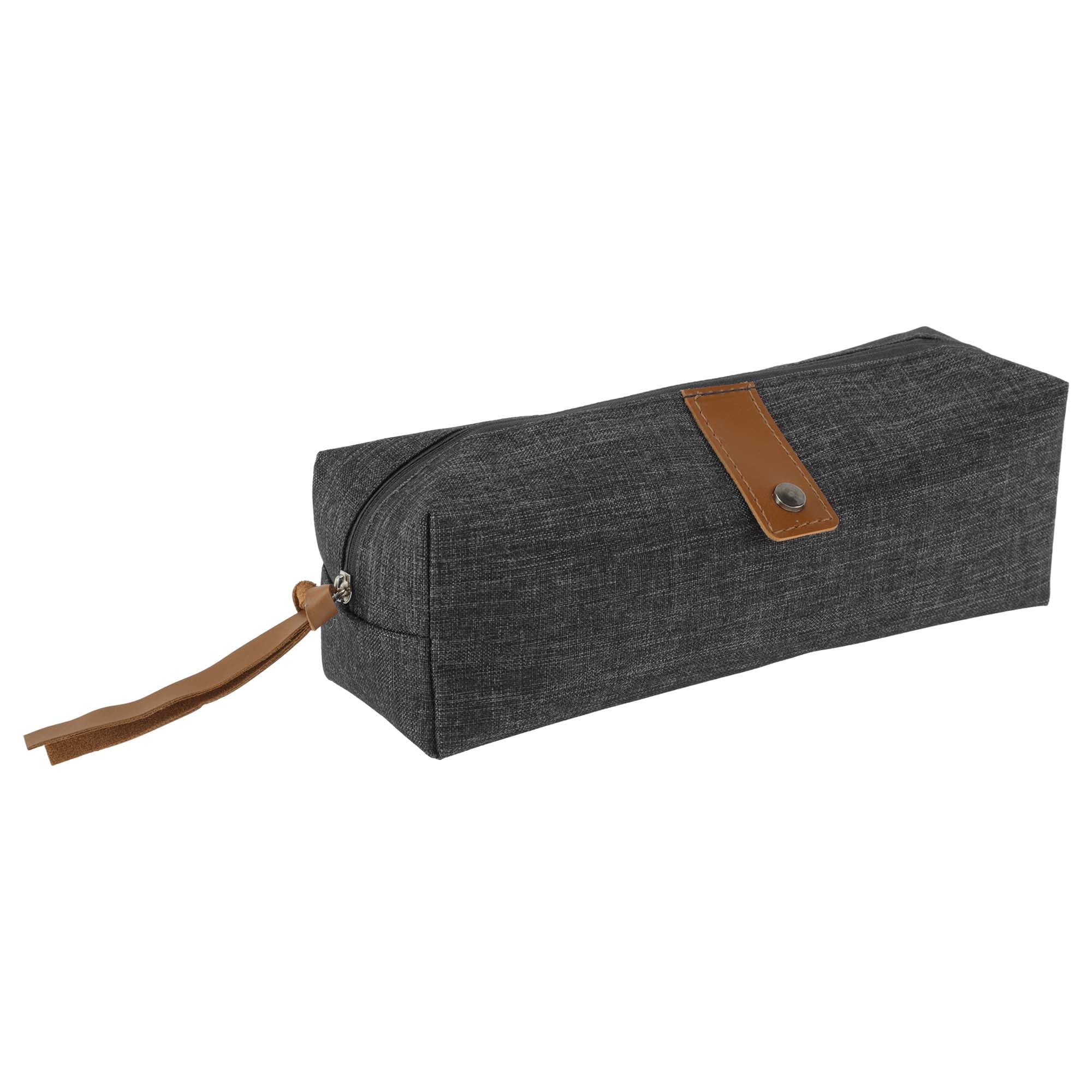 Unique Bargains Snowflake Oxford Style Pencil Pouch with Large Capacity Gray