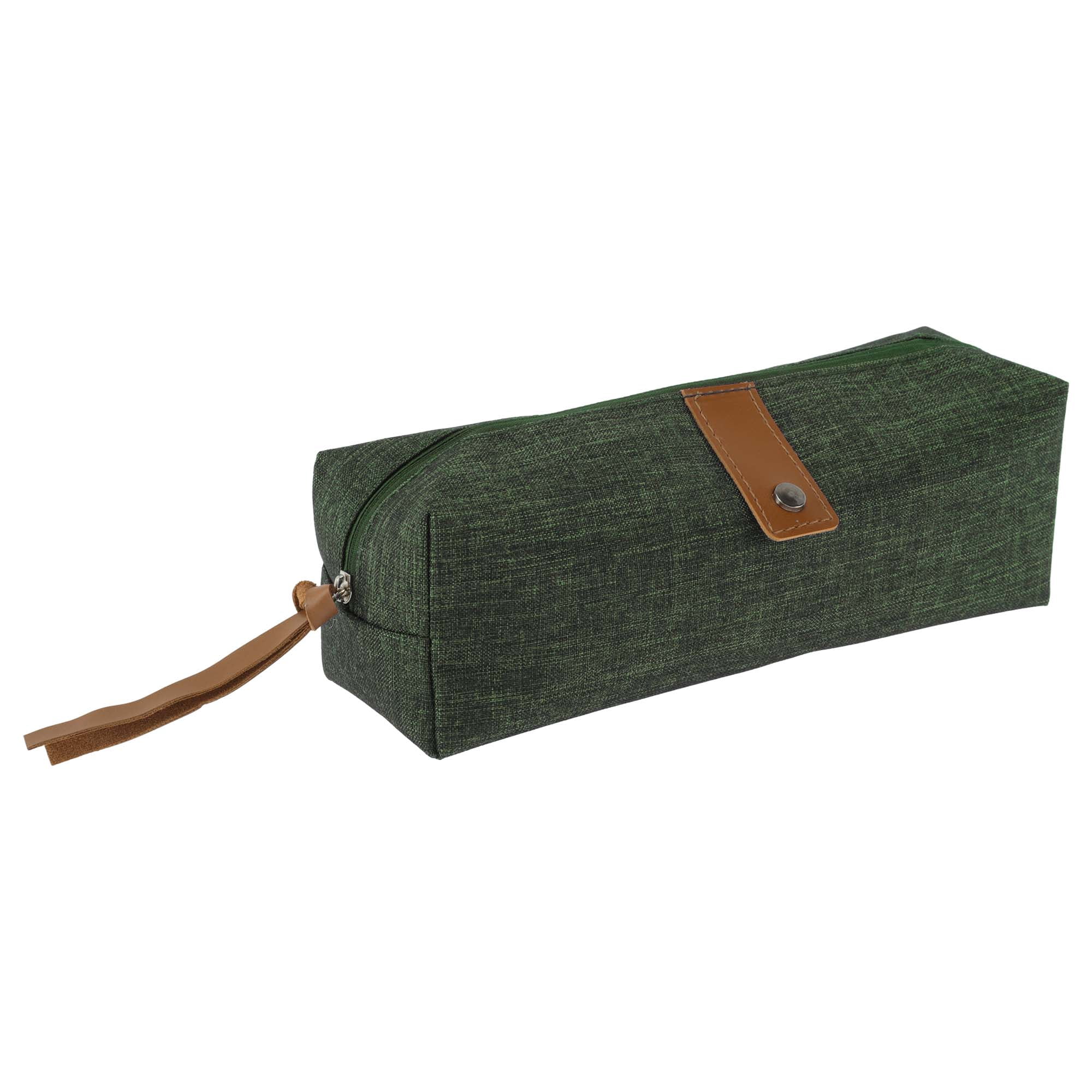 Unique Bargains Snowflake Oxford Style Pencil Pouch with Large Capacity Green
