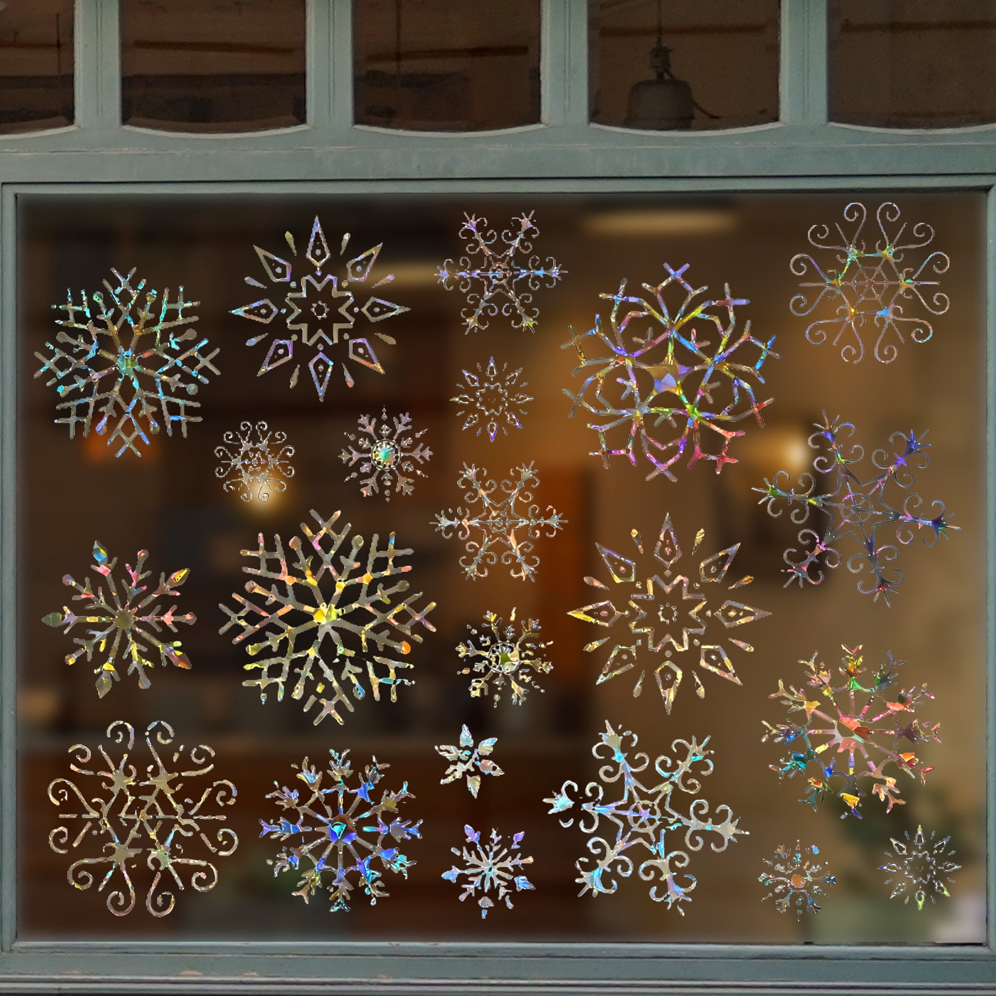 Unique Bargains Snowflake Window Decal for Windows and Home Geometric Multicolor