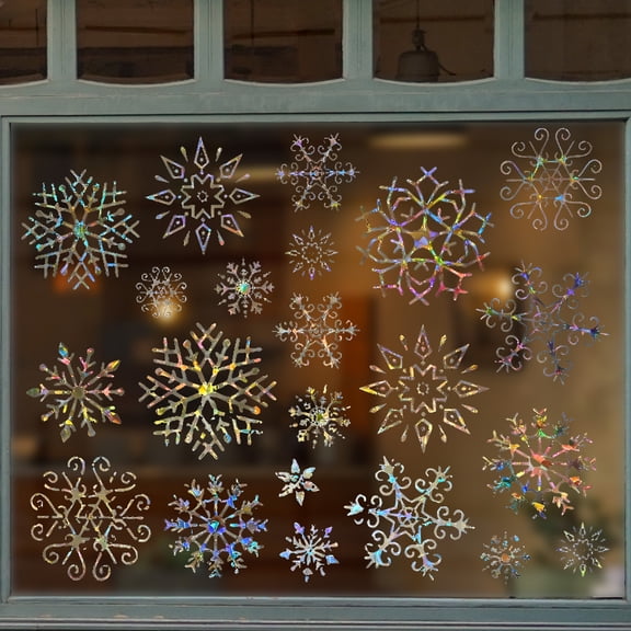 Unique Bargains Snowflake Window Decal for Windows and Home Geometric Multicolor