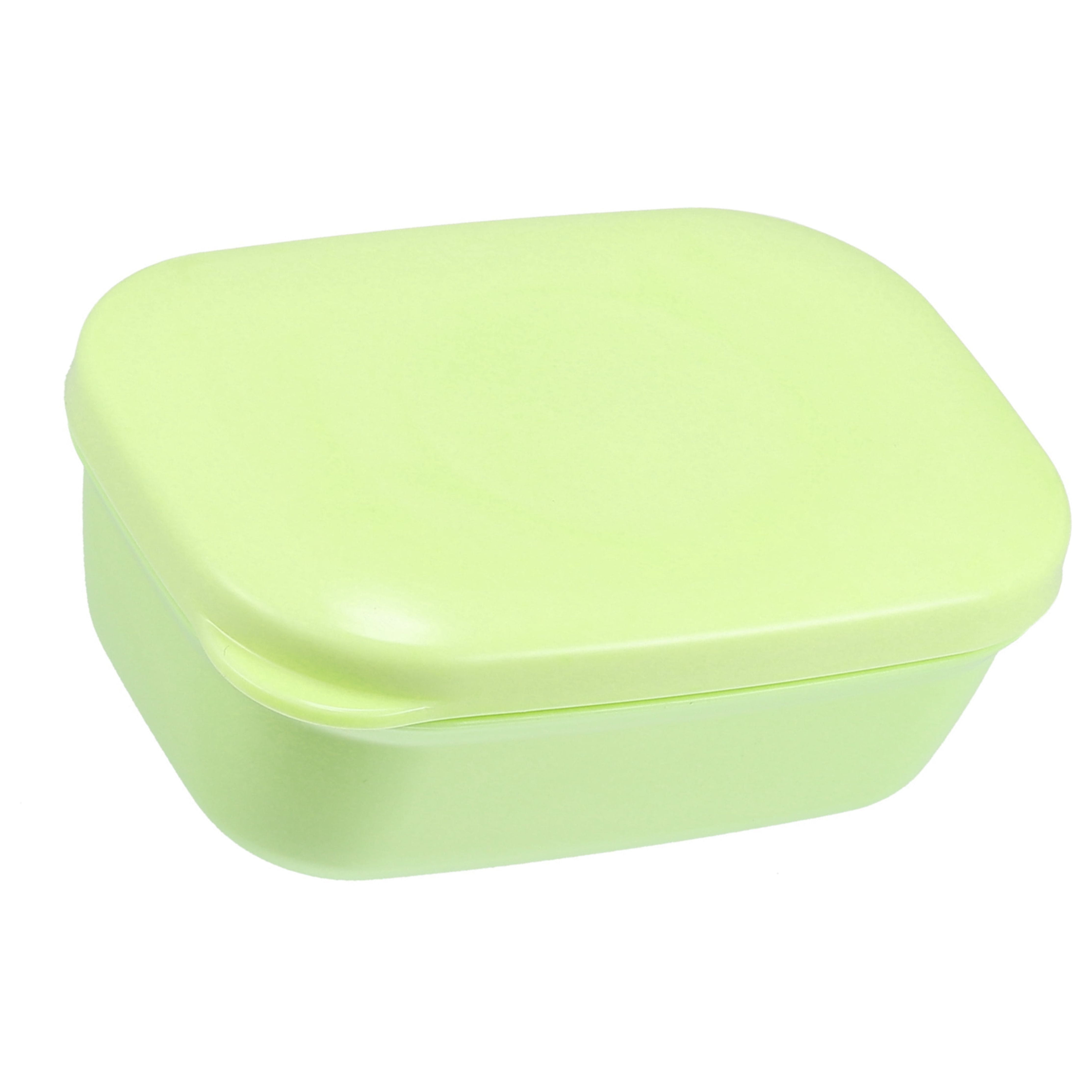 Unique Bargains Soap Dish Keep Soap Dry Soap Cleaning Storage for Bathroom Kitchen Green