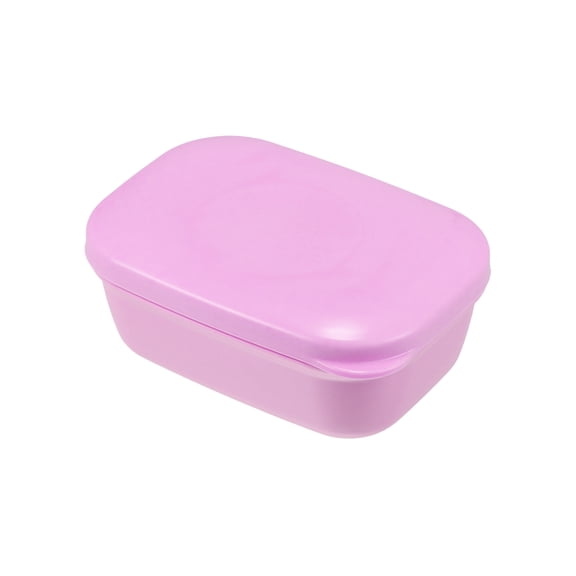 Unique Bargains Soap Dish Keep Soap Dry Soap Cleaning Storage for Home Bathroom Kitchen Pink Plastic