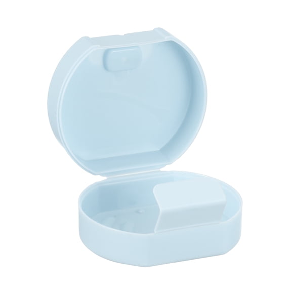 Unique Bargains Soap Dish Travel Portable Soap Dish Box Soap Bar Holder Blue for Travel Camping Gym with Cover