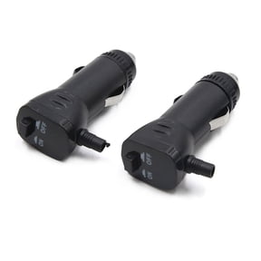Unique Bargains Socket On Off Switch Plug Connector Adaptor Cigarette Lighter 2 Pcs 12V 24V Car