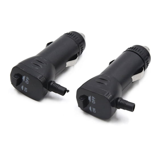 Unique Bargains Socket On Off Switch Plug Connector Adaptor Cigarette Lighter 2 Pcs 12V 24V Car