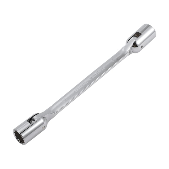 Unique Bargains Socket Wrench Spanner Socket Remover Chrome Vanadium Steel 1 Pcs 12 Point 17mm 19mm for Car Motorcycle Dirtbike Rotary Combination Wrench Double Ended