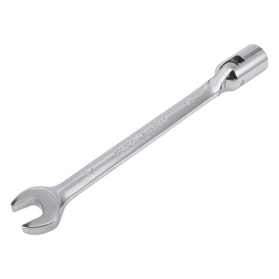 Unique Bargains Socket Wrench Spanner Socket Remover Chrome Vanadium Steel 1 Pcs 12 Point 17mm for Car Motorcycle Dirtbike Rotary Combination Wrench Single Ended