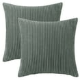 thumbnail image 1 of Unique Bargains Sofa Living Room Corduroy Decorative Throw Pillow Covers (2 Count) Gray 16" x 16", 1 of 6