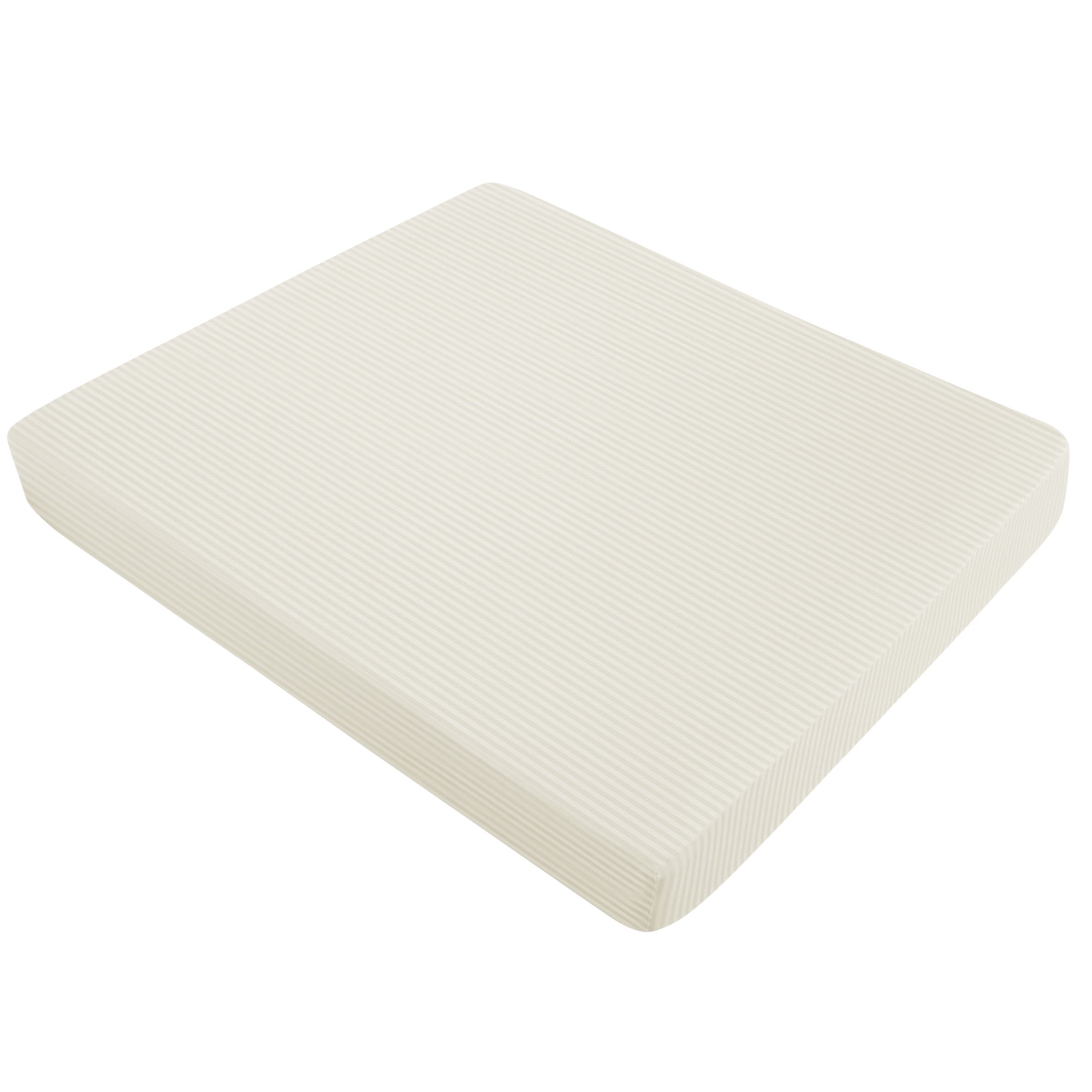 Unique Bargains Soft 100GSM Striped 16 Inch Deep Pocket Fitted Sheets King Khaki