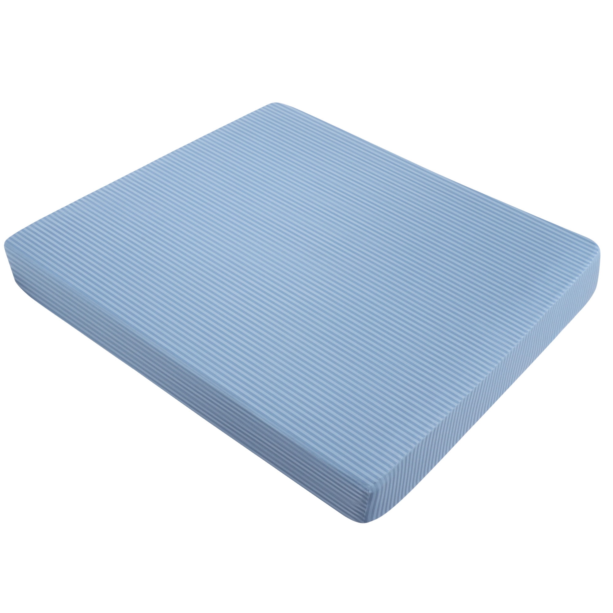 Unique Bargains Soft 100GSM Striped 16 Inch Deep Pocket Fitted Sheets King Steel Blue