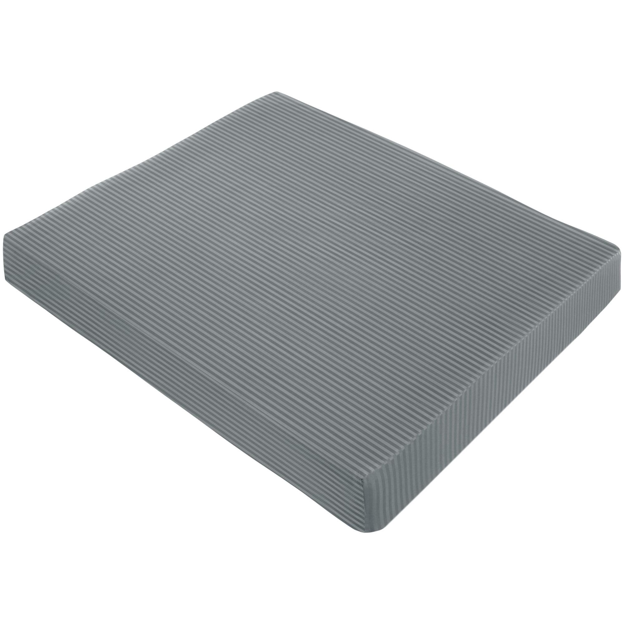 Unique Bargains Soft 100GSM Striped 16 Inch Deep Pocket Fitted Sheets Twin Dark Gray