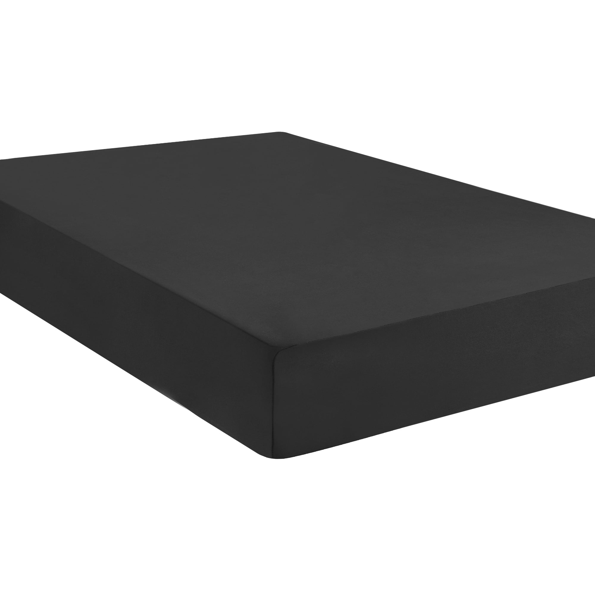 Unique Bargains Soft 190GSM Queen 16 Inch Deep Pocket Fitted Sheets Black Queen