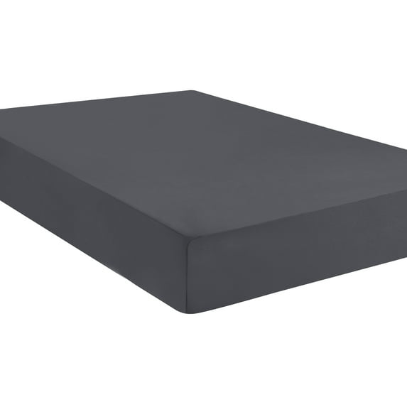 Unique Bargains Soft 190GSM Queen 16 Inch Deep Pocket Fitted Sheets Dark Gray Full