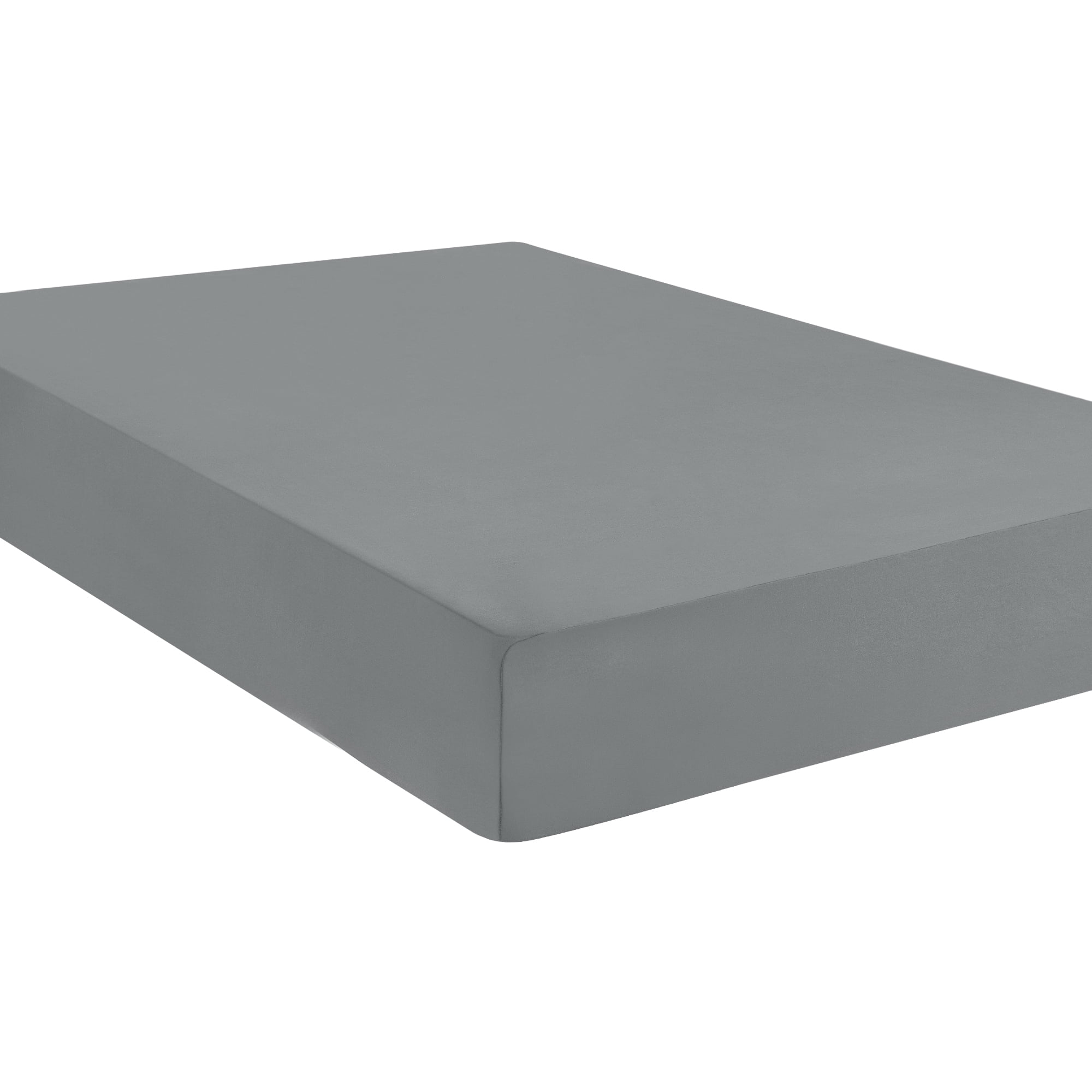 Unique Bargains Soft 190GSM Queen 16 Inch Deep Pocket Fitted Sheets Light Gray Twin