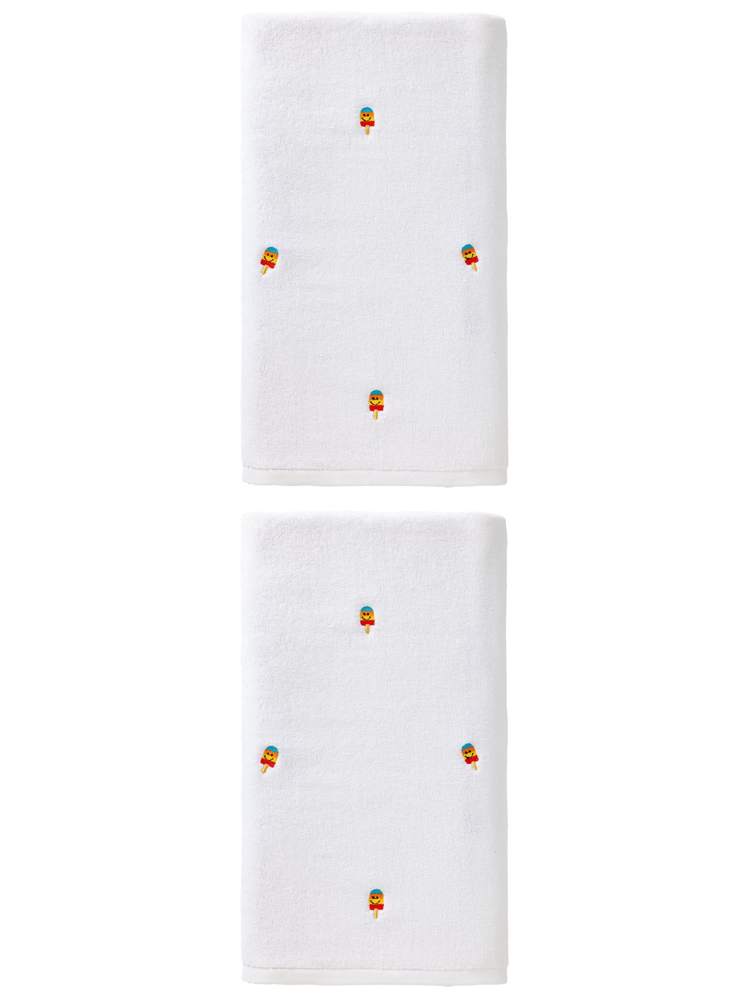 Unique Bargains Soft Absorbent Bath Towel 2 Pack White 55"x28"