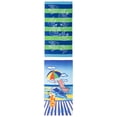 thumbnail image 1 of Unique Bargains Soft Absorbent Beach Towel 2 Pack Blue Green/Multi-Color 71"x35", 1 of 7