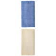 thumbnail image 1 of Unique Bargains Soft Absorbent Coral Fleece Towel 2 Pack Milky White/Sky Blue 55"x28", 1 of 8