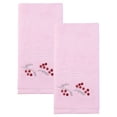 thumbnail image 1 of Unique Bargains Soft Absorbent Floral Cotton Hand Towels Pink 29" x 13", 1 of 8