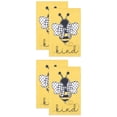 thumbnail image 1 of Unique Bargains Soft Absorbent Microfiber Kitchen Towel 4 Pack Yellow 26" x 18", 1 of 8