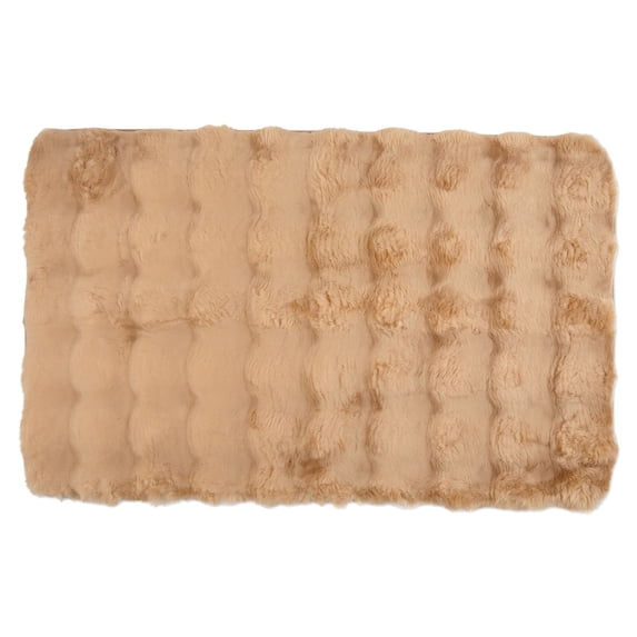 Unique Bargains Soft Absorbent Microfiber Non-Slip Washable Bathroom Rug Khaki 32" x 20"