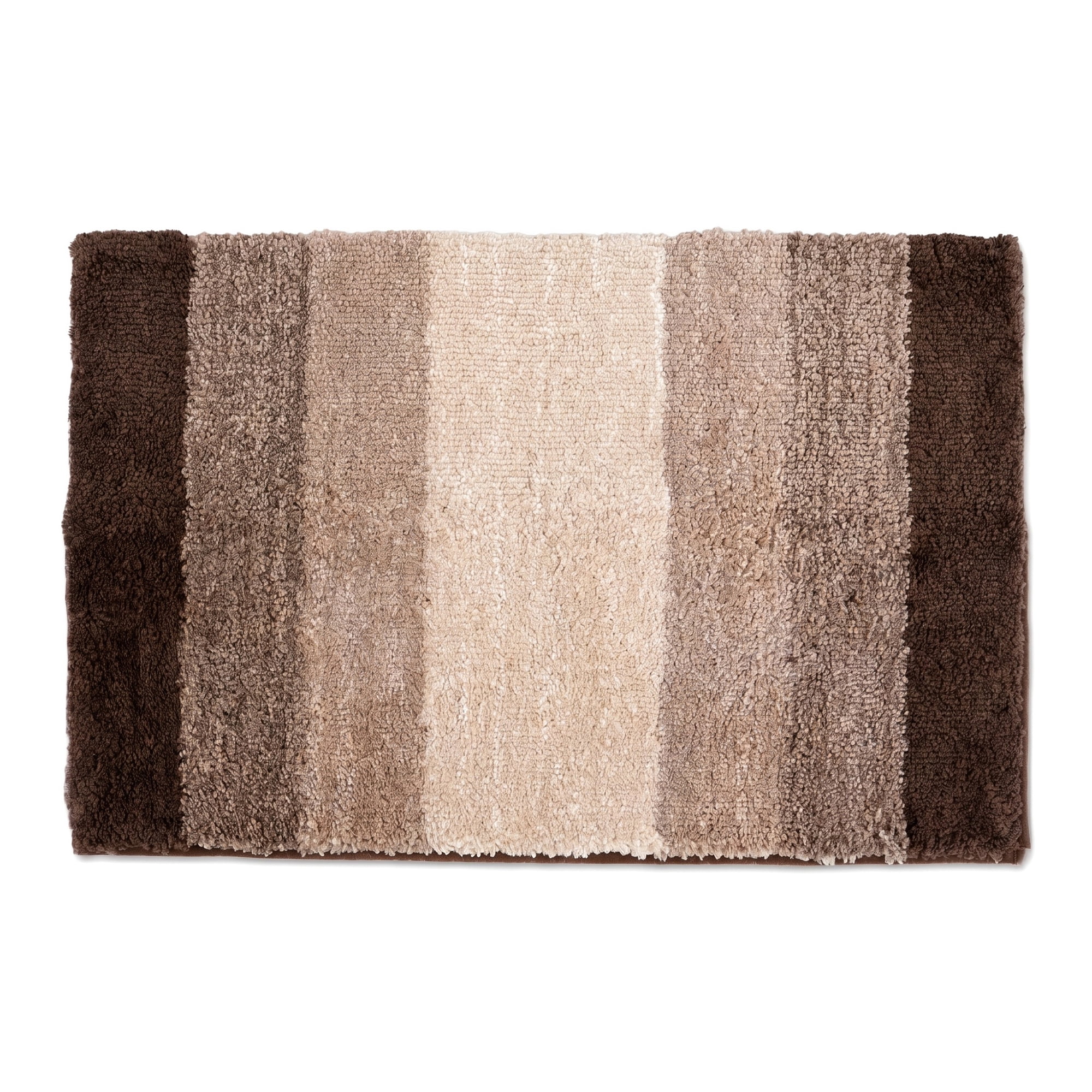 Unique Bargains Soft Absorbent Plush Non-Slip Machine Washable Bath Mat Brown 24" x 16"