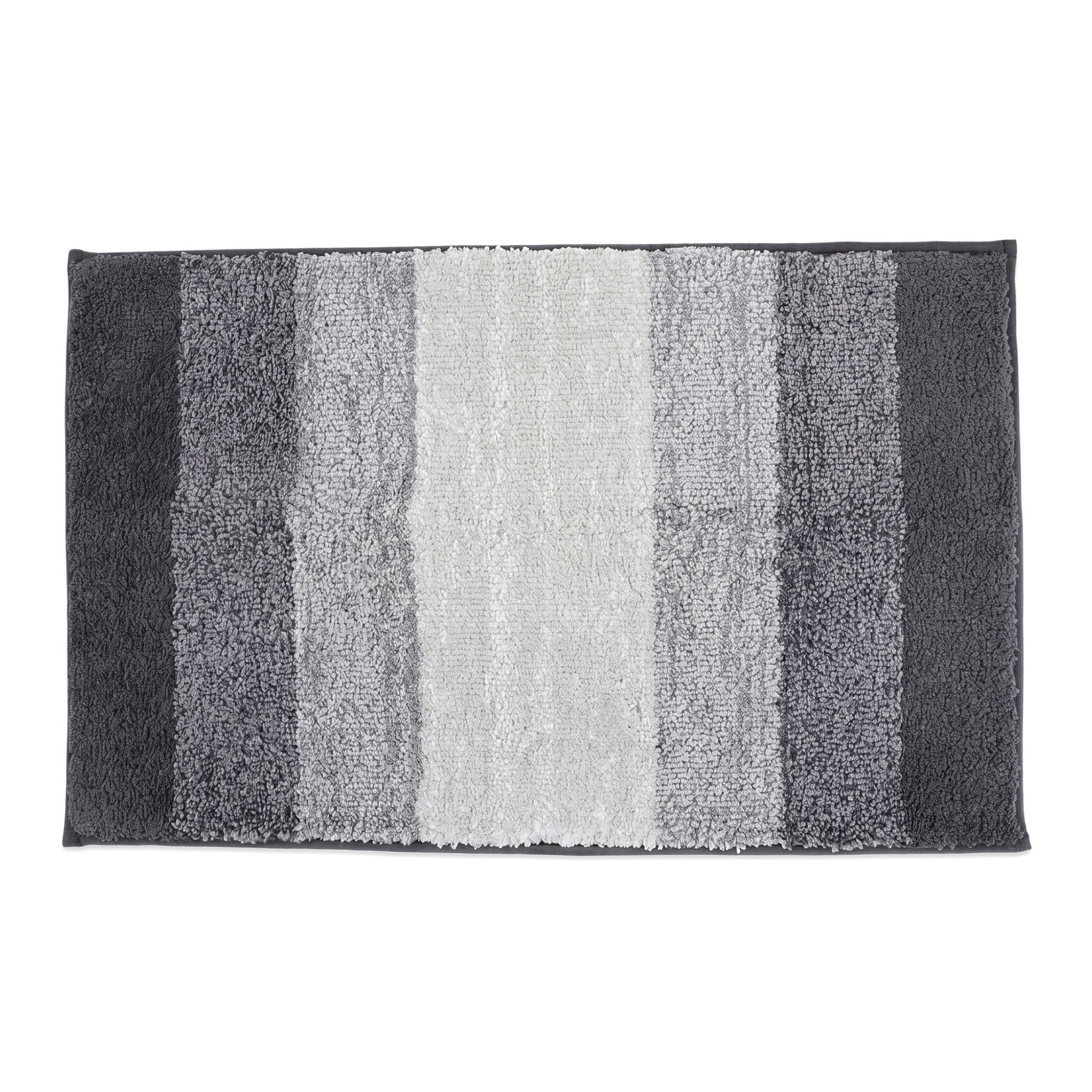 Unique Bargains Soft Absorbent Plush Non-Slip Machine Washable Bath Mat Grey 24" x 16"