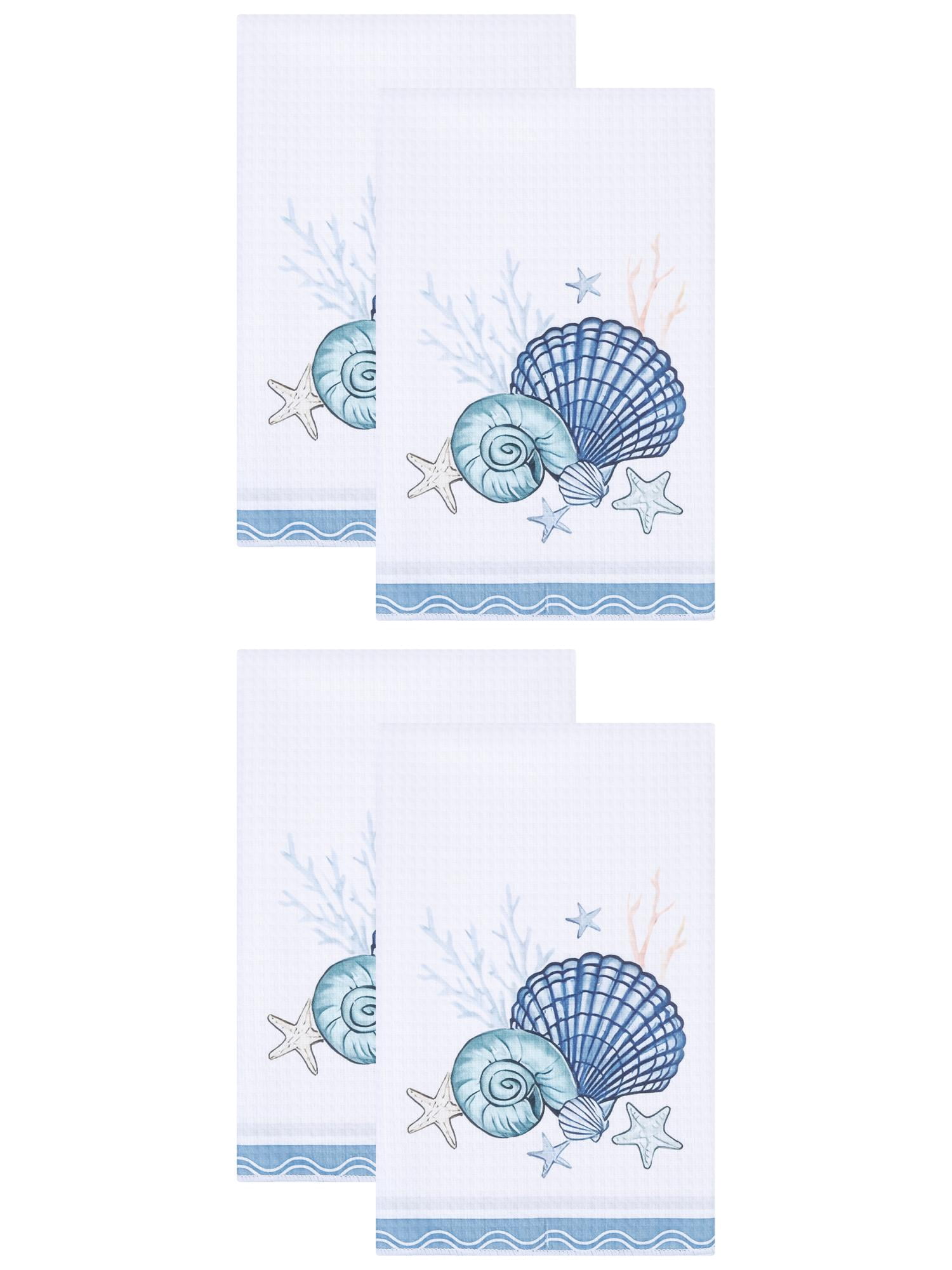 Unique Bargains Soft Absorbent Quick Dry Microfiber Kitchen Towel 4 Pack White 26" x 18"