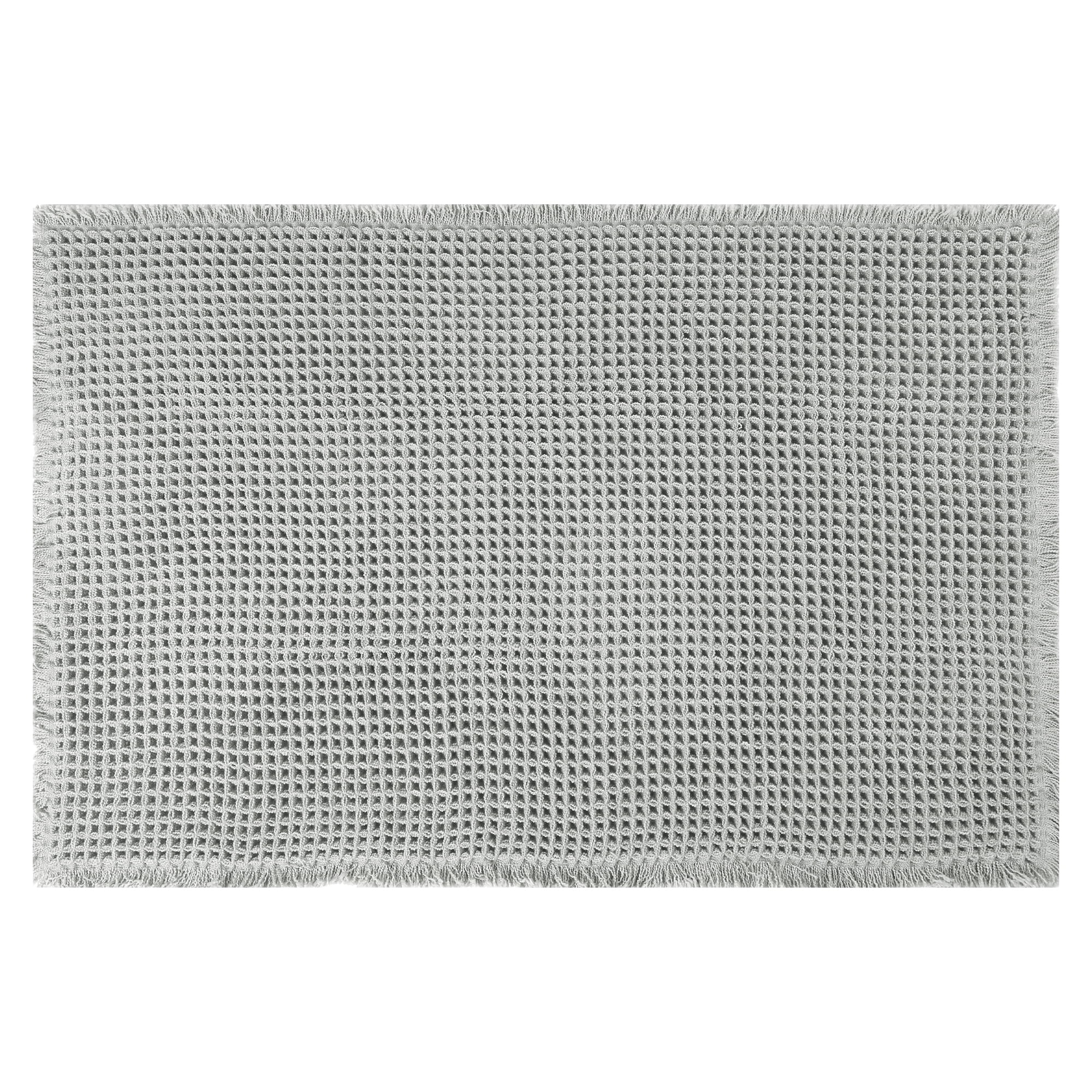 Unique Bargains Soft Absorbent Washable Thick Bath Rugs Grey 17" x 24"