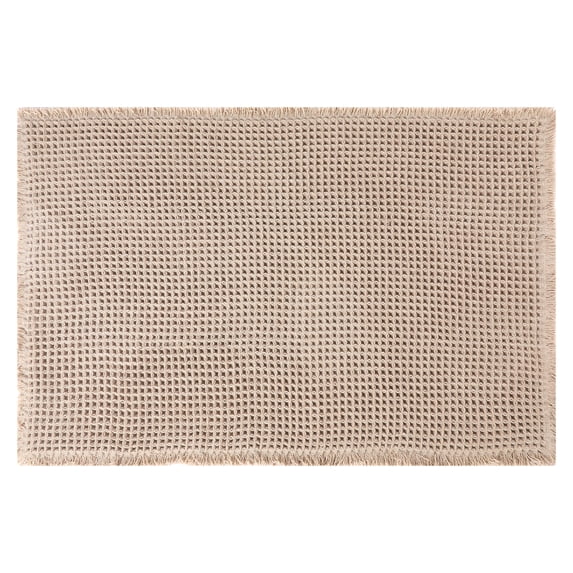 Unique Bargains Soft Absorbent Washable Thick Bath Rugs Khaki 17" x 24"