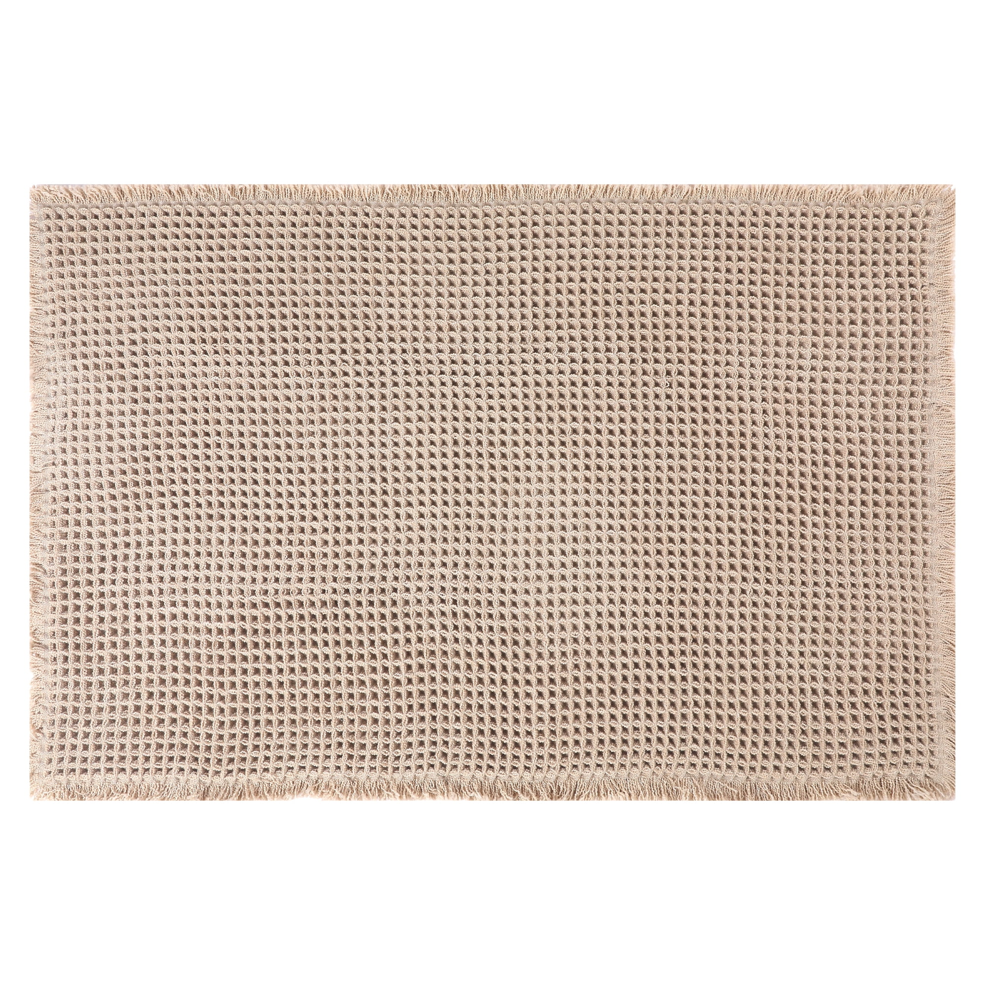 Unique Bargains Soft Absorbent Washable Thick Bath Rugs Khaki 18" x 30"