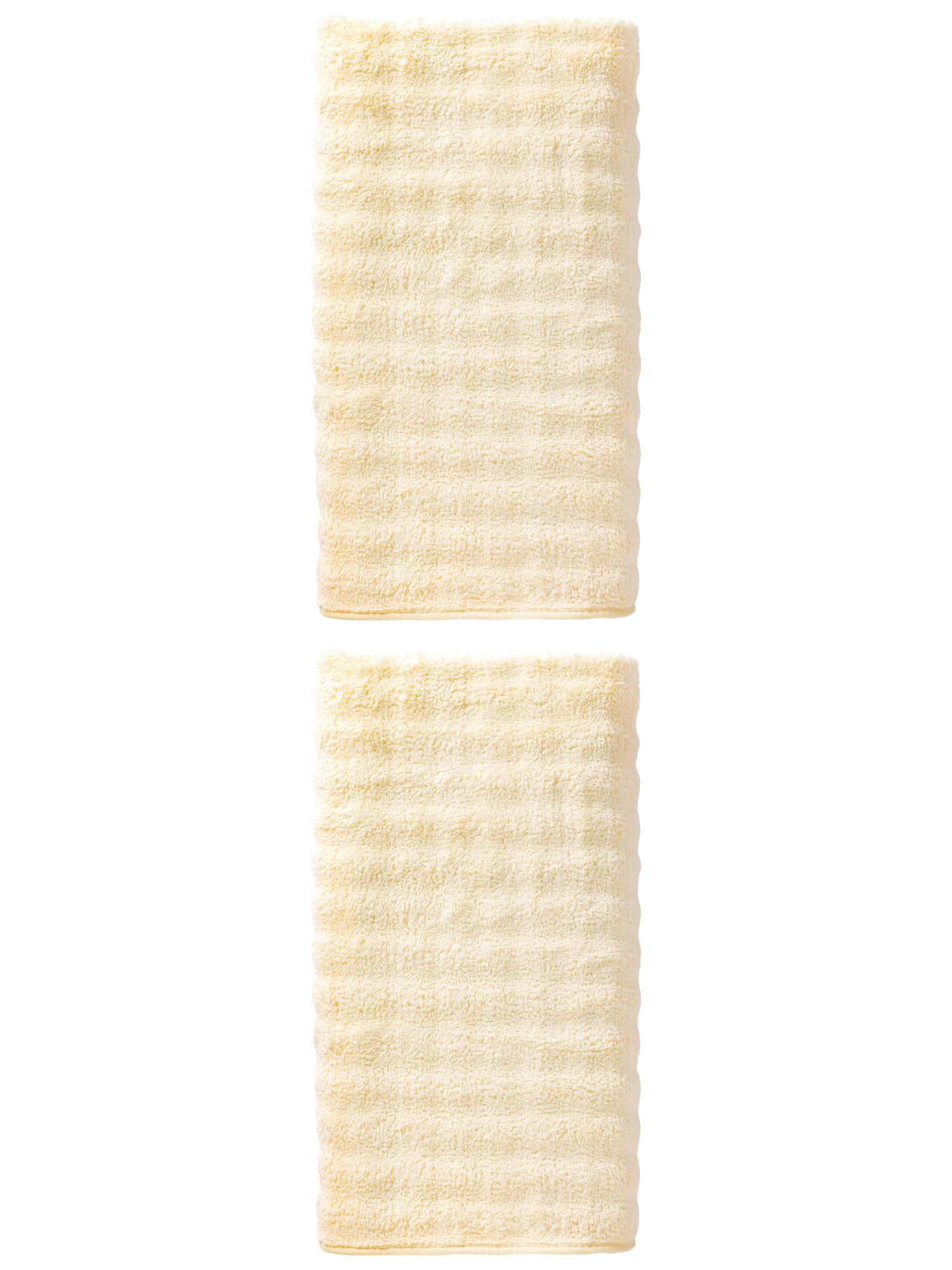 Unique Bargains Soft Coral Fleece Fade Resistant Bath Towel 2 Pack White 55"x28"