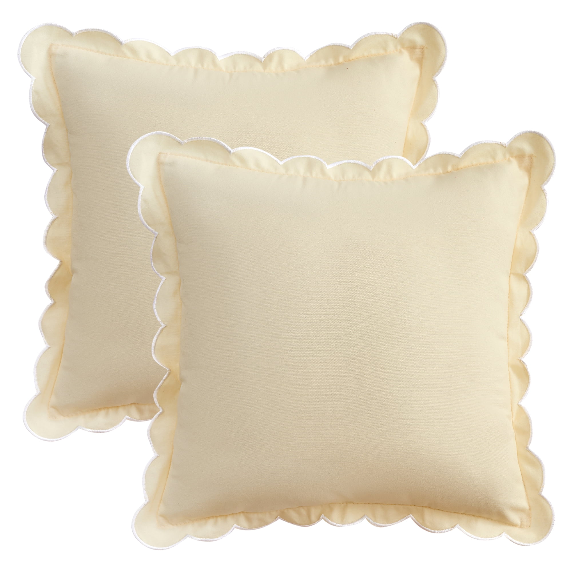 Unique Bargains Soft Cotton Throw Pillow Covers White 18" x 18"