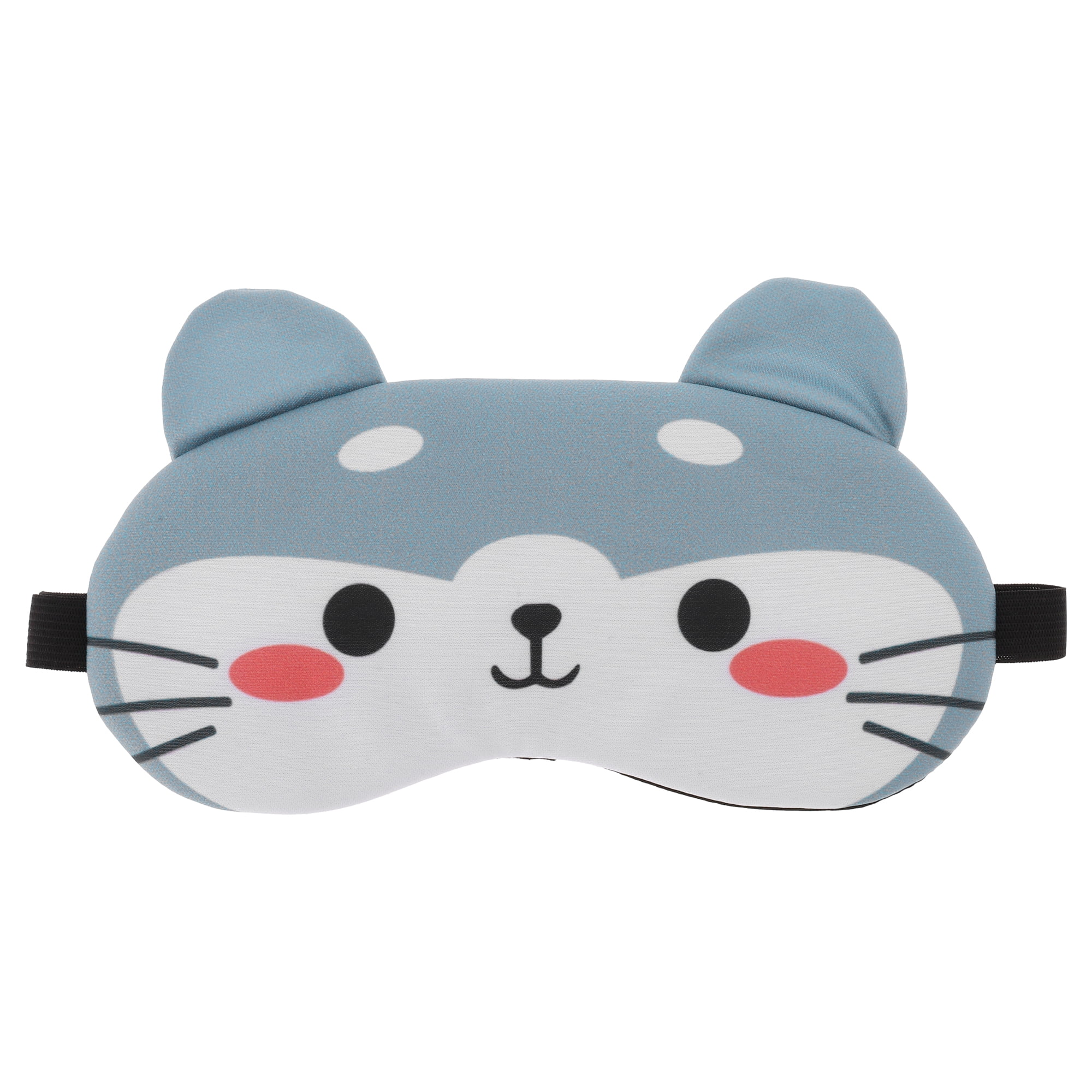 Unique Bargains Soft Cute Cat Eyes Sleep Mask Gray White Comfortable Eye Cover