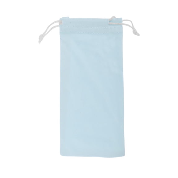 Unique Bargains Soft Drawstring Eyeglass Pouch for Daily Use 7.09"x3.54"(L*W) Blue