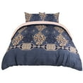 thumbnail image 1 of Unique Bargains Soft Duvet Comforter Cover Bedding Set Queen Blue, 1 of 8