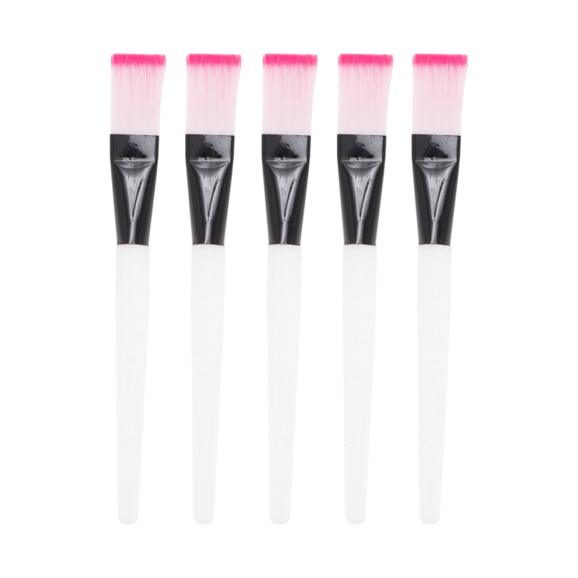 Unique Bargains Soft Face Mask Applicator 5 Pcs White, Pink