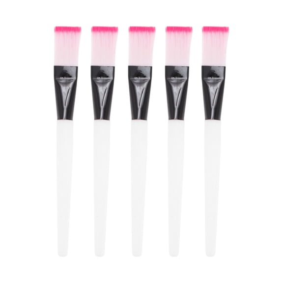 Unique Bargains Soft Face Mask Applicator 5 Pcs White, Pink