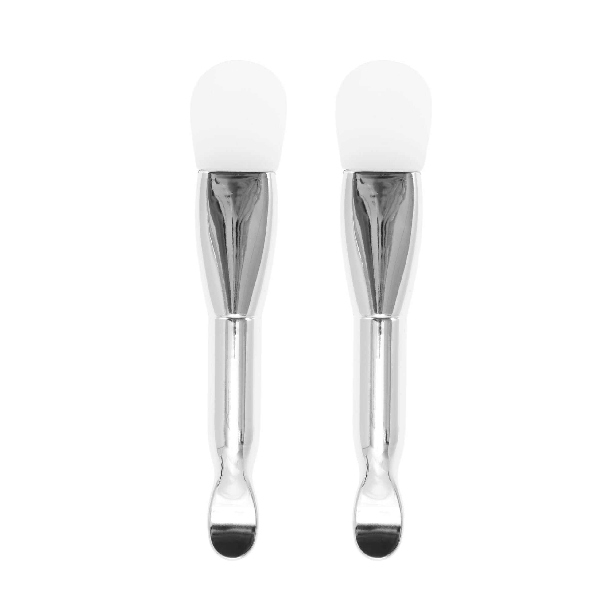 Unique Bargains Soft Facial Mask Brush 2 Pcs White [Angled]