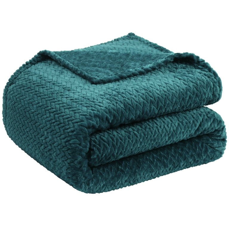 Unique Bargains Soft Flannel Fleece Couch Blanket 59 x 78 Teal