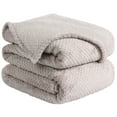 thumbnail image 1 of Unique Bargains Soft Flannel Fleece Velvet Blanket Camel 90" x 108", 1 of 8