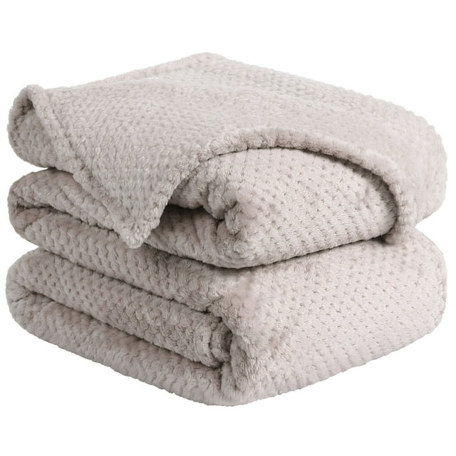 Unique Bargains Soft Flannel Fleece Velvet Blanket Camel 90" x 108"