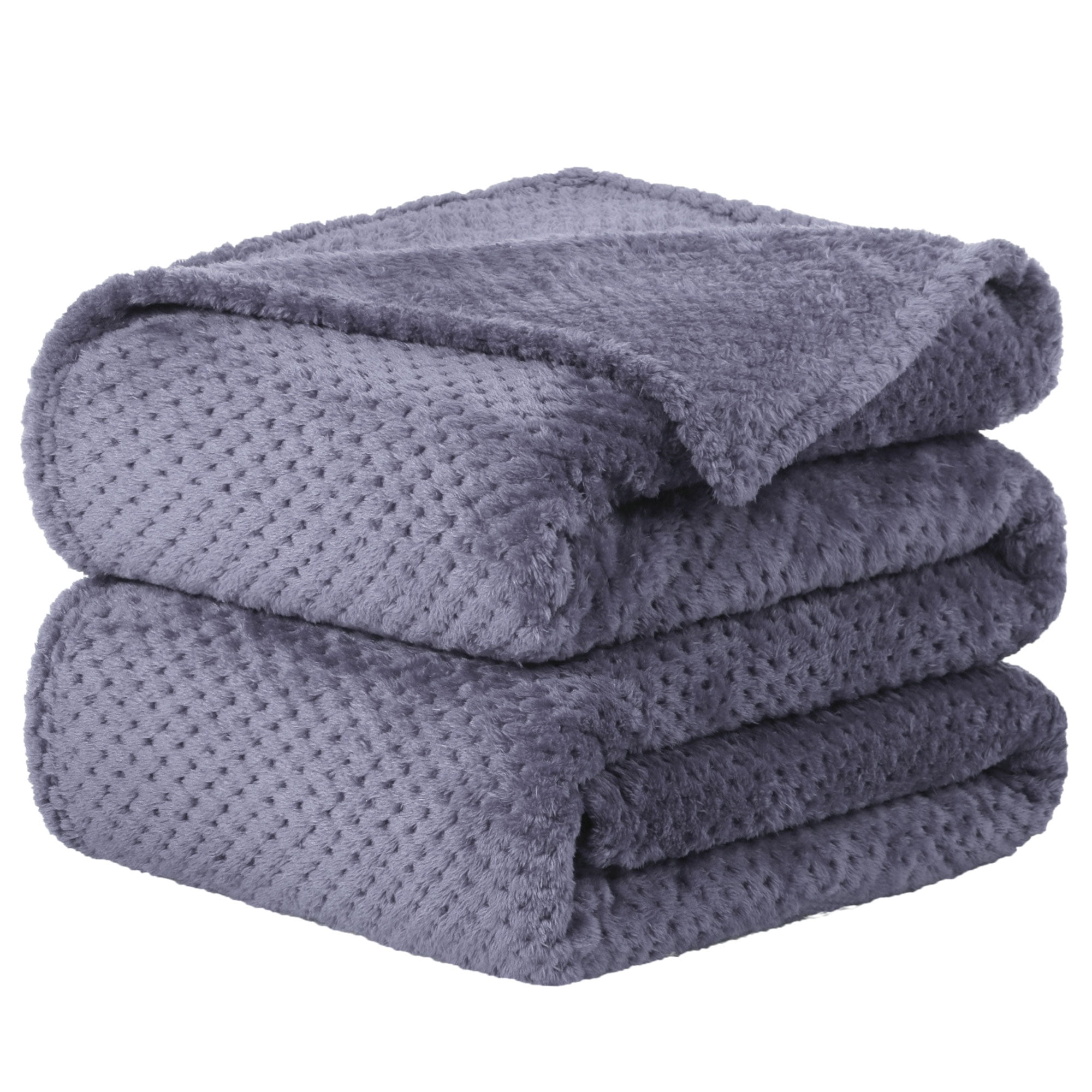 Unique Bargains Soft Flannel Fleece Velvet Blanket Light Purple 60" x 78"