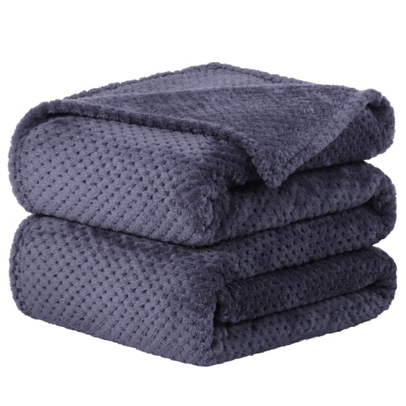 Unique Bargains Soft Flannel Fleece Velvet Blanket Light Purple 70" x 78"