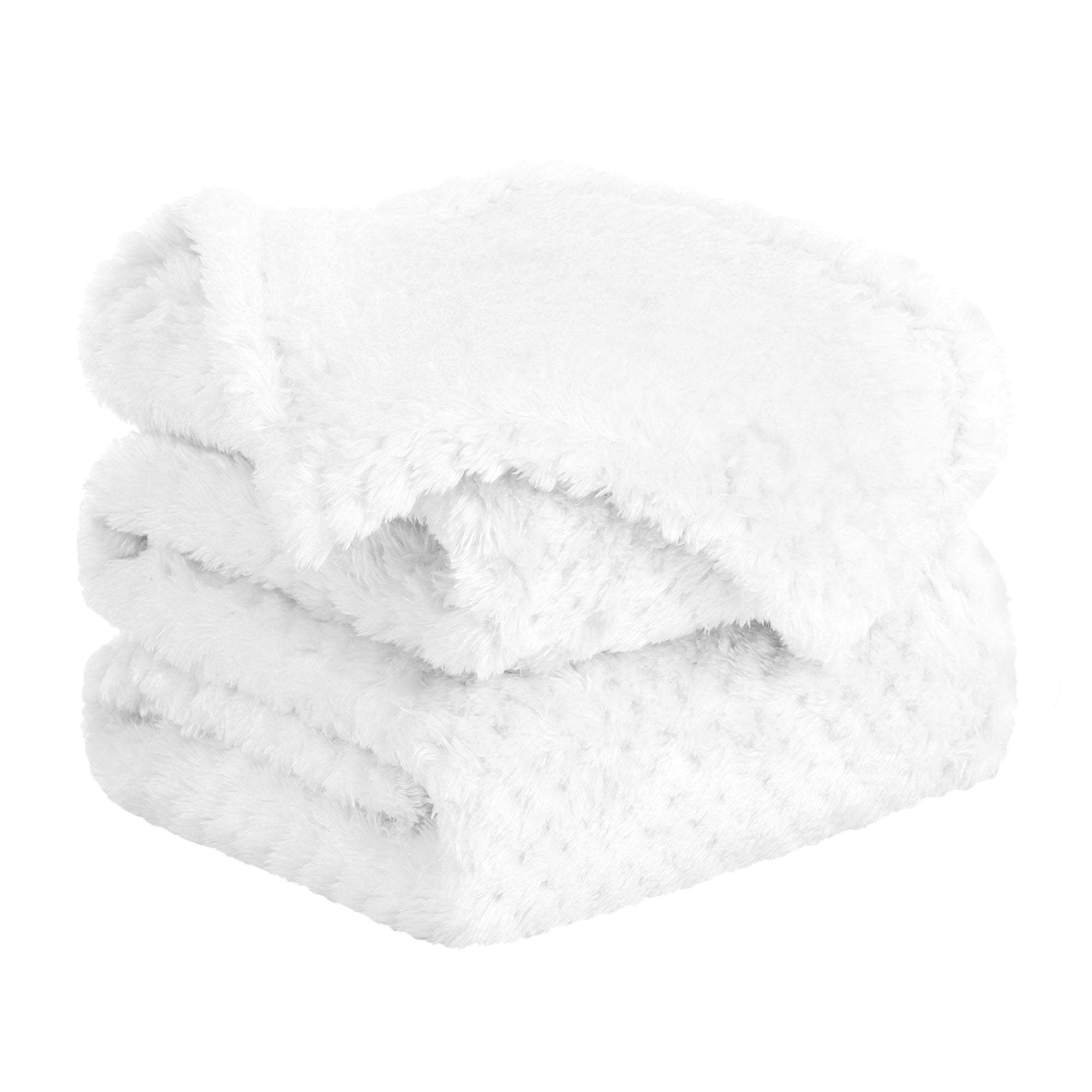 Unique Bargains Soft Flannel Fleece Velvet Blanket White 30" x 40