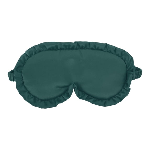 Unique Bargains Soft Flowers Style Sleep Mask Eye Shade Cover for Rest Dark Green