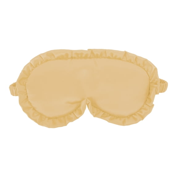 Unique Bargains Soft Flowers Style Sleep Mask Eye Shade Cover for Rest Gold Tone